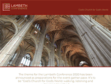 Tablet Screenshot of lambethconference.org